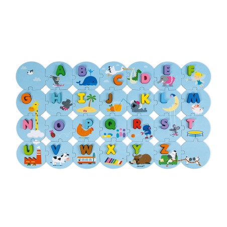 Puzzle Éducatif Janod - Apprendre l’Alphabet | Jouet Pédagogique