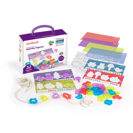 Valisette d'Activité éducative avec Figurines translucides | Accessoire idéal pour table sensorielle - Motricité fine et coordin