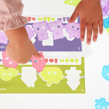 Valisette d'Activité éducative avec Figurines translucides | Accessoire idéal pour table sensorielle - Motricité fine et coordin