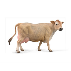 Figurine CollectA Vache Jersiaise - Réplique réaliste d'une vache de race Jersey pour les amoureux des animaux de la ferme