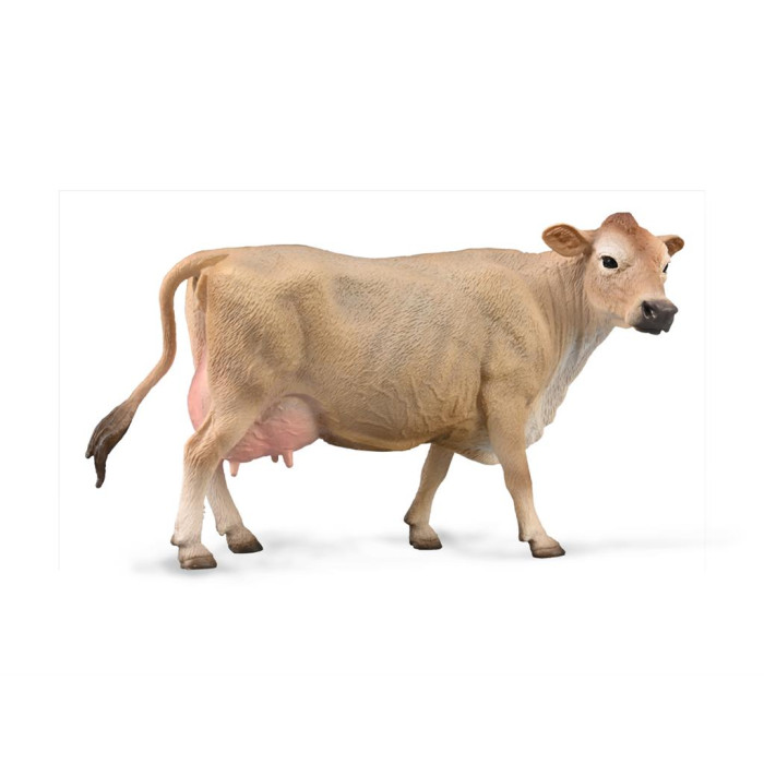 Pack Figurines CollectA Vache et Veau Jersiaise - Répliques réalistes de la célèbre race bovine Jersey pour les amoureux des ani