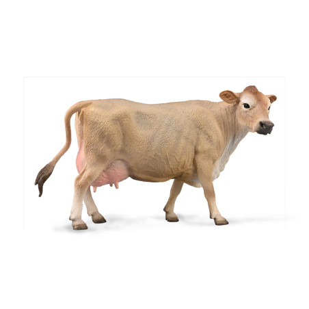 Pack Figurines CollectA Vache et Veau Jersiaise - Répliques réalistes de la célèbre race bovine Jersey pour les amoureux des ani