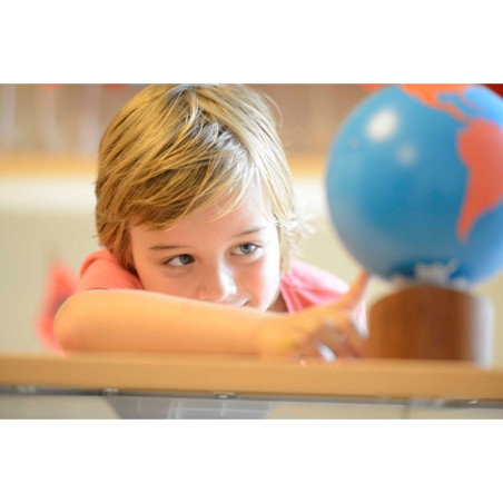 Globe coloré des parties du monde Montessori - Nienhuis  Montessori 023100 - Matériel pédagogique