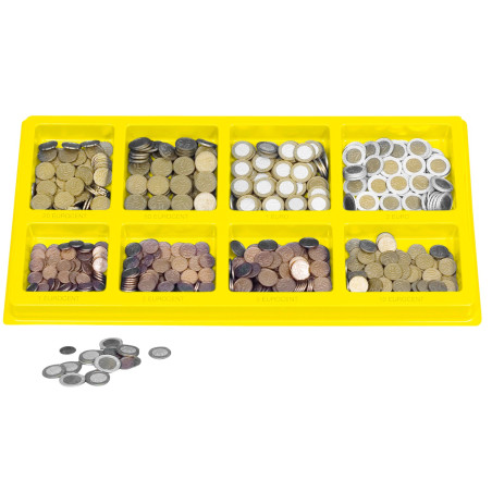 Plateau de tri des pièces en euros | Educo | Jeu éducatif de monnaie - Matériel pédagogique