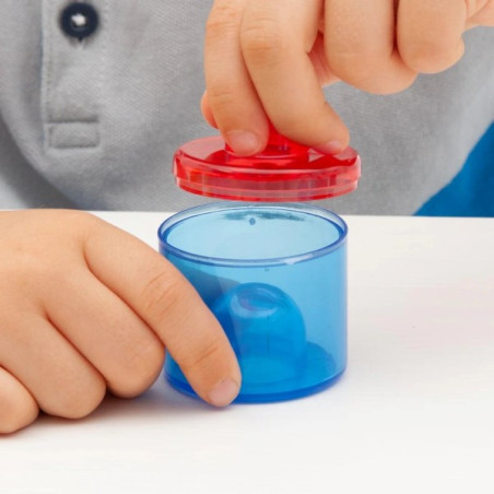 Mini boîtes rondes empilables en plastique translucide - 18 pièces - Jeu ludique et éducatif