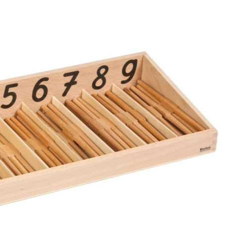 Boite des fuseaux écriture internationale Montessori - Nienhuis  Montessori 003220 - Matériel pédagogique