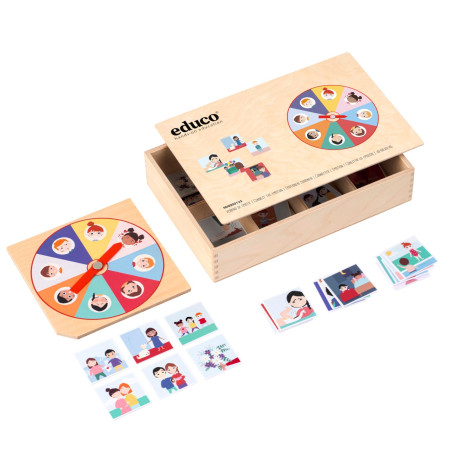 Jeu 8 Émotions Educo Enfant 3 ans - Roue des Sentiments