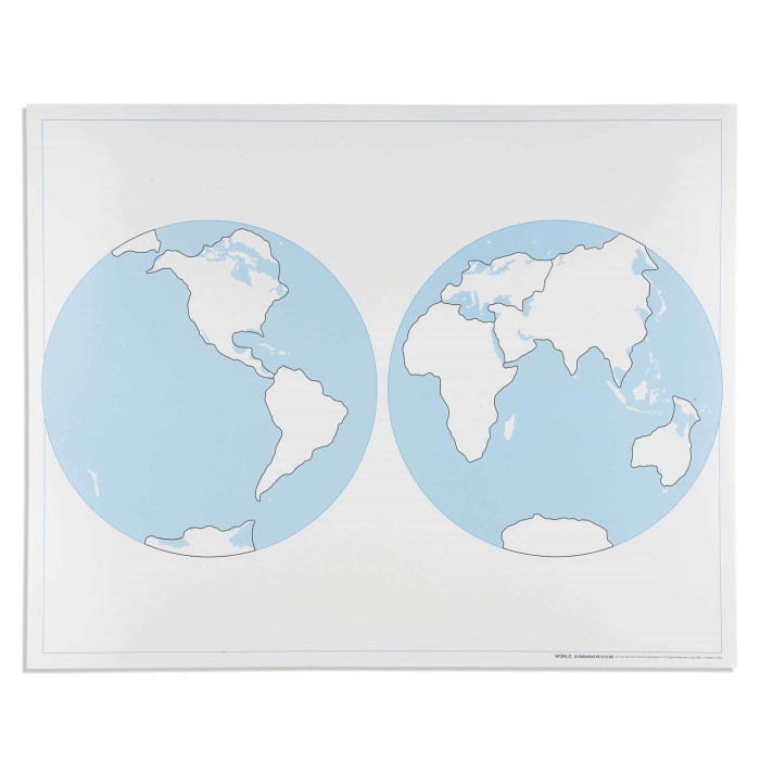 Carte de Contrôle Planisphère Montessori Nienhuis | Les Minis