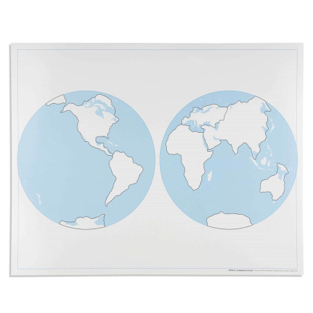 Carte de Contrôle Planisphère Montessori Nienhuis | Les Minis