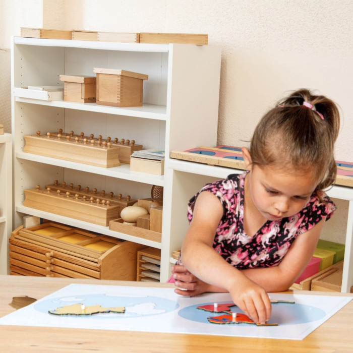Carte de Contrôle Planisphère Montessori Nienhuis | Les Minis