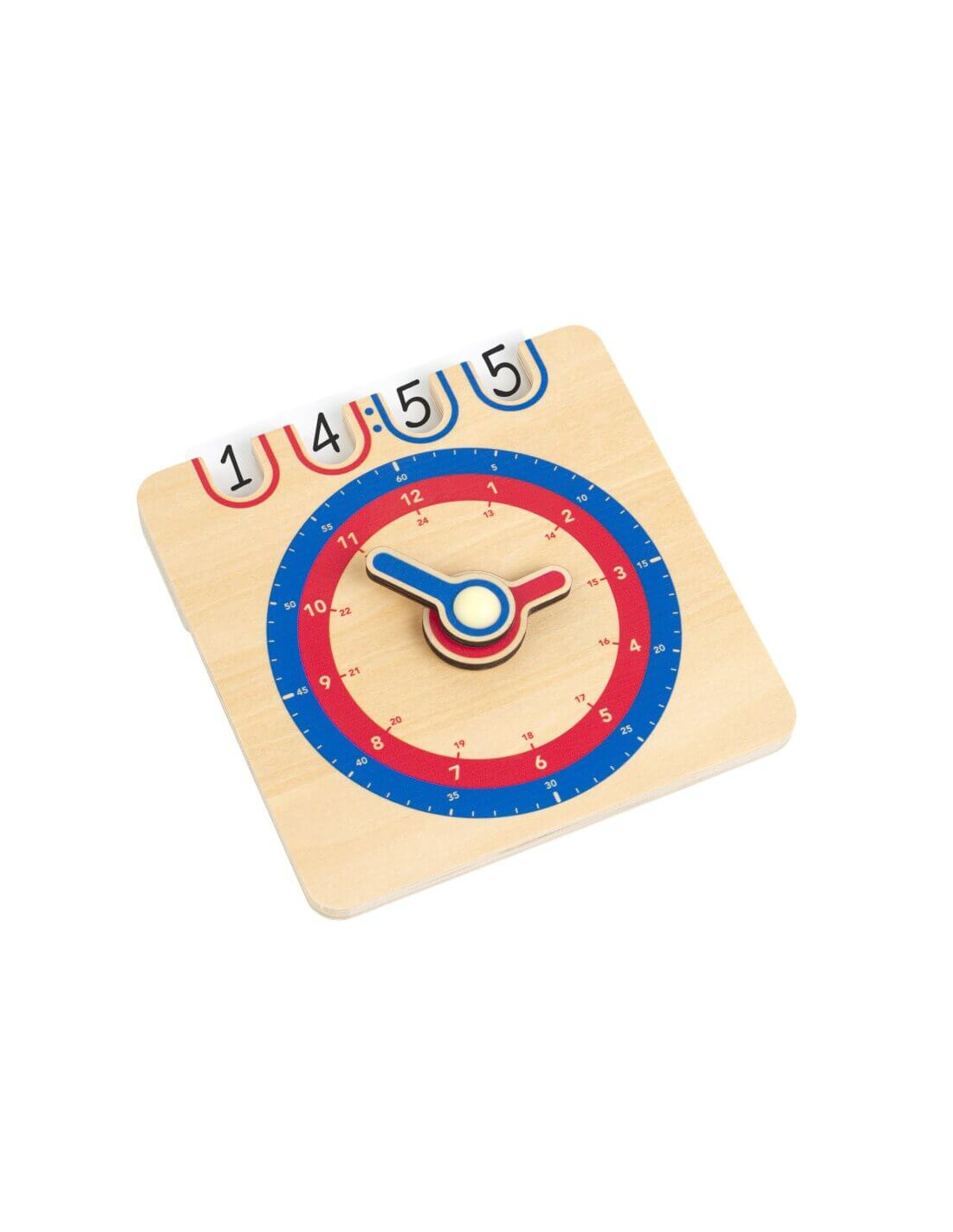 Horloge D'apprentissage En Bois 14cm Pour Enfants - Aiguilles Mobiles, Pédagogique Pour Lire L'heure à La Maison Ou En Classe