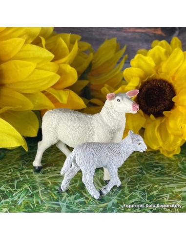 Figurine Agneau - Safari Ltd® 100137 | Jouet réaliste | Matériel pédagogiqueAnimaux Montessori