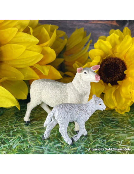 Figurine Agneau - Safari Ltd® 100137 | Jouet réaliste | Matériel pédagogiqueAnimaux Montessori