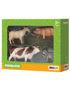 Coffret Animaux de la Ferme B Mojo | Set 4 Figurines | Collection Farmland