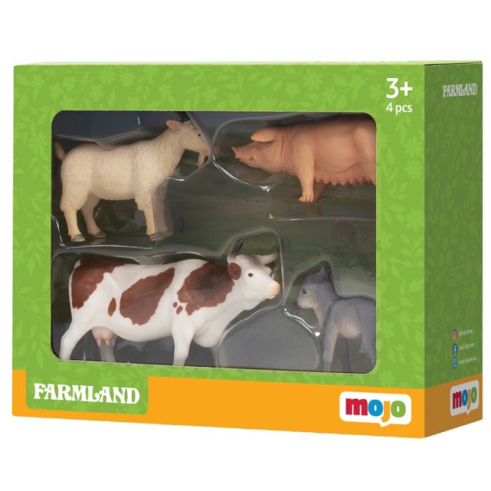 Coffret Animaux de la Ferme B Mojo | Set 4 Figurines | Collection Farmland