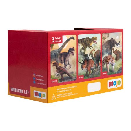 Coffret Dinosaures Mojo N°2 - Parasaurolophus, T-Rex et Triceratops