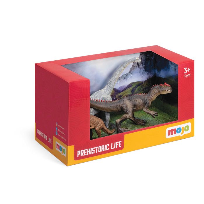 Set de Figurines Dinosaures Mojo - T-Rex, Allosaurus et Brachiosaurus