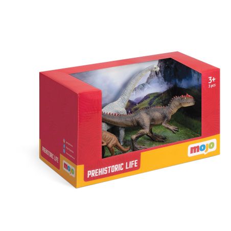 Set de Figurines Dinosaures Mojo - T-Rex, Allosaurus et Brachiosaurus