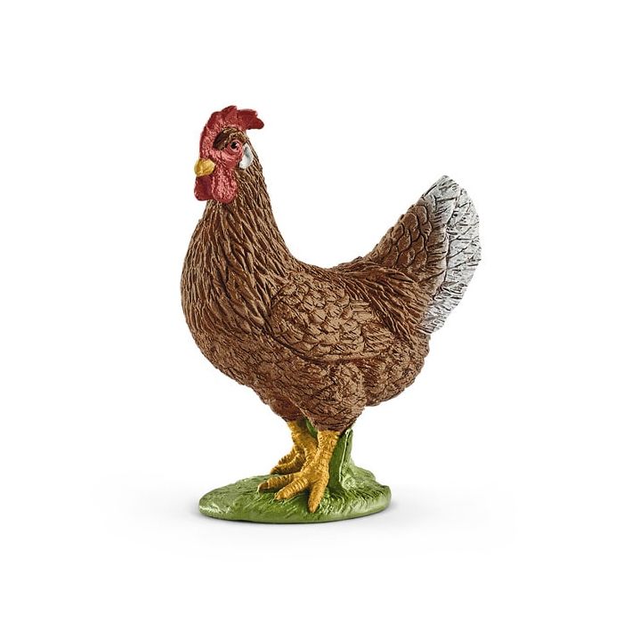 Figurine Poule Schleich 13826 - Collection ferme volaille peinte main