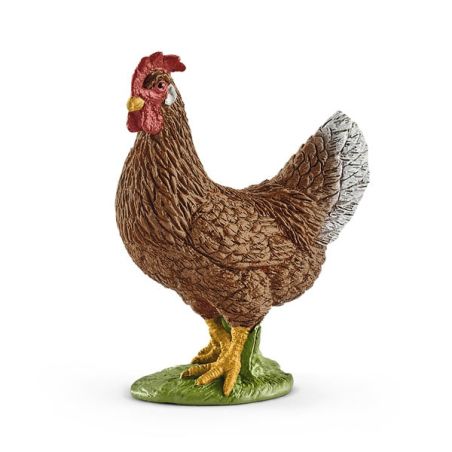 Figurine Poule Schleich 13826 - Collection ferme volaille peinte main