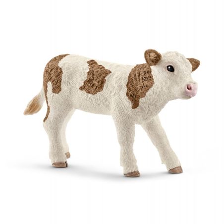 Figurine Veau Simmental Français Schleich 13802 - Découverte de l'Élevage Bovin