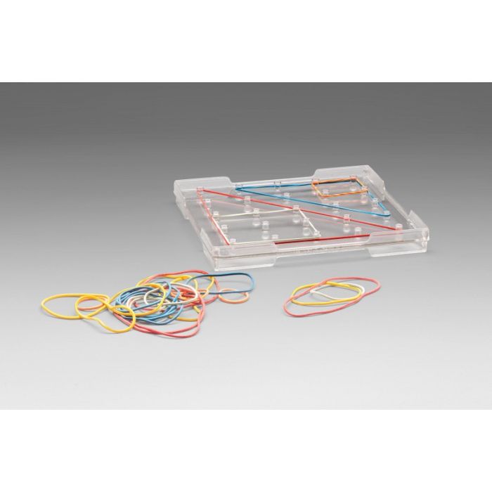 Géoplan Transparent 15cm pour Enfants - Jeu Éducatif de Géométrie Créative