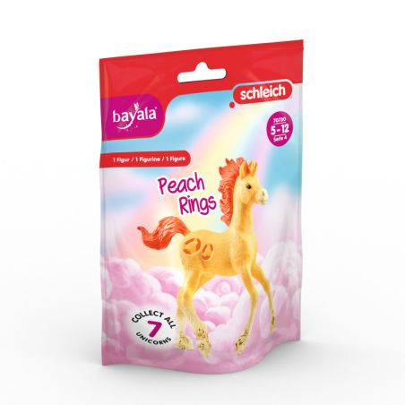 Licorne Peach Rings Schleich - Figurine Fruitée pour Aventures Gourmandes