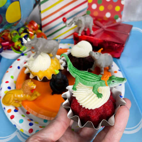 Toob Safari "Party Animals" - Figurines Animaux Festives pour Décorer vos Cupcakes