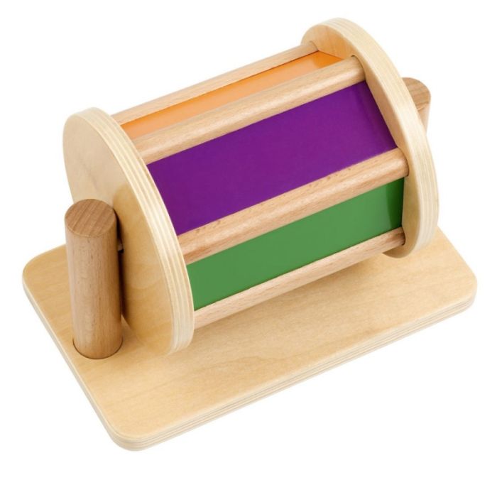 Tambour Rotatif Sonore pour Bébés 7-11 mois - Jouet Premier Âge Montessori