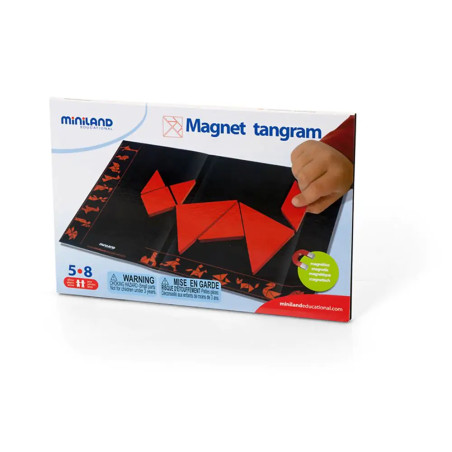 Tangram Magnétique Miniland | Jeu Éducatif de Géométrie pour Enfants 5-8 Ans
