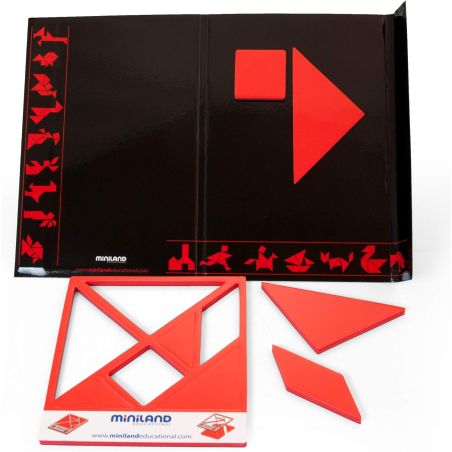 Tangram Magnétique Miniland | Jeu Éducatif de Géométrie pour Enfants 5-8 Ans