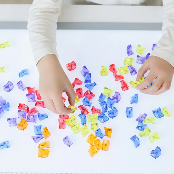 Gemmes de Comptage Translucides Miniland | Activités Éducatives pour Enfants 3-6 Ans