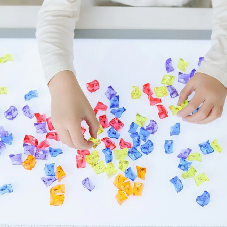 Gemmes de Comptage Translucides Miniland | Activités Éducatives pour Enfants 3-6 Ans