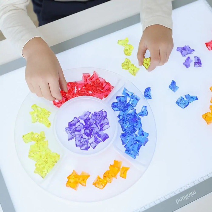 Gemmes de Comptage Translucides Miniland | Activités Éducatives pour Enfants 3-6 Ans