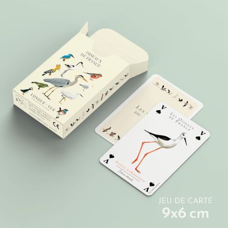 Oiseaux de France - Jeu de 54 Cartes classique française | LesMinis.fr