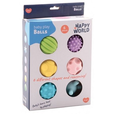 Lot de 6 Balles Sensorielles - Jouet Bébé Premier Âge