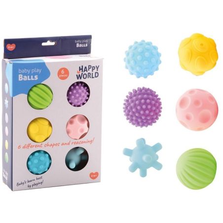 Lot de 6 Balles Sensorielles - Jouet Bébé Premier Âge