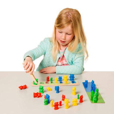 Jeu de Tri des Oursons - Motricité Fine et Apprentissage des Couleurs