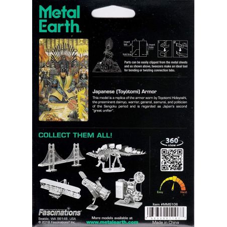 Maquette Puzzle 3D Métal Armure Japonaise (Toyotomi) - Metal Earth | LesMinis.fr