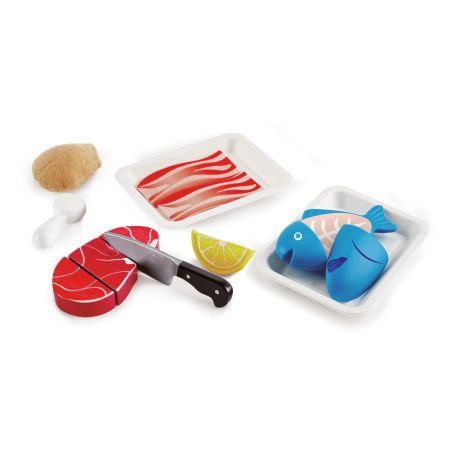 Viande et Poisson à Découper pour Enfants - Jouet d'Imitation Éducatif Hape