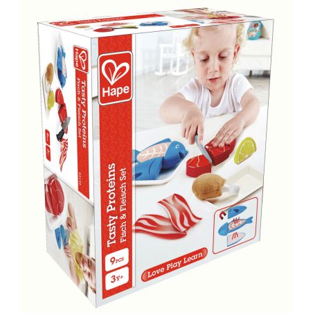 Viande et Poisson à Découper pour Enfants - Jouet d'Imitation Éducatif Hape
