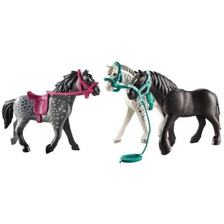 Playmobil 70999 - 3 Chevaux : Frison, Knabstrupper et Andalou - Country | LesMinis.fr