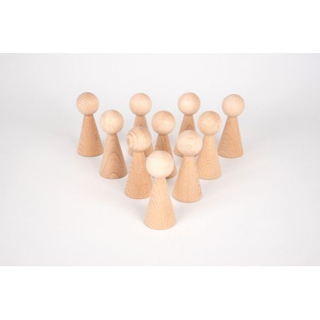 Figurines en Bois Naturel - Jeu Libre TickiT pour Enfants | lesminis.fr