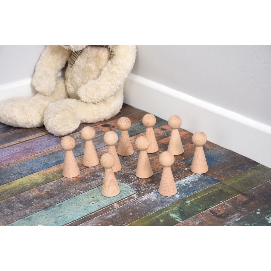Figurines en Bois Naturel - Jeu Libre TickiT pour Enfants | lesminis.fr