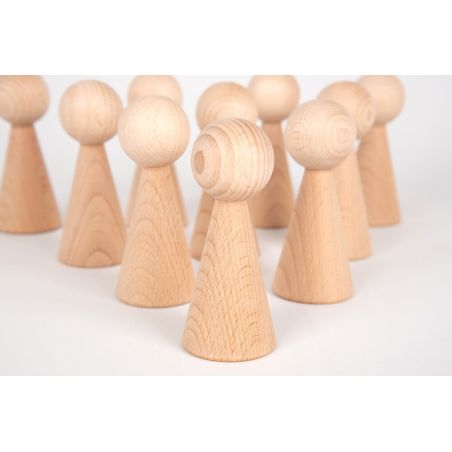 Figurines en Bois Naturel - Jeu Libre TickiT pour Enfants | lesminis.fr