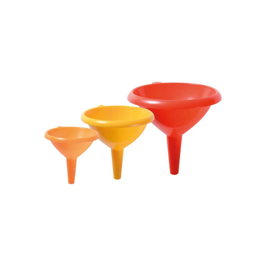 Entonnoir rouge - Lot de 3 pièces - Matériel Pédagogique - Extérieur - Jouets - Eau et sable