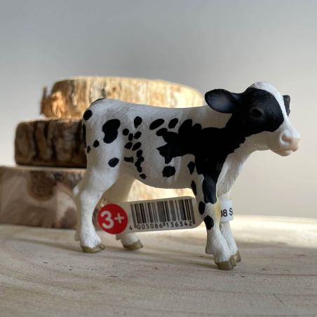 Figurine Veau Holstein - Schleich : Le Jeune Bovidé Adorable | LesMinis.fr