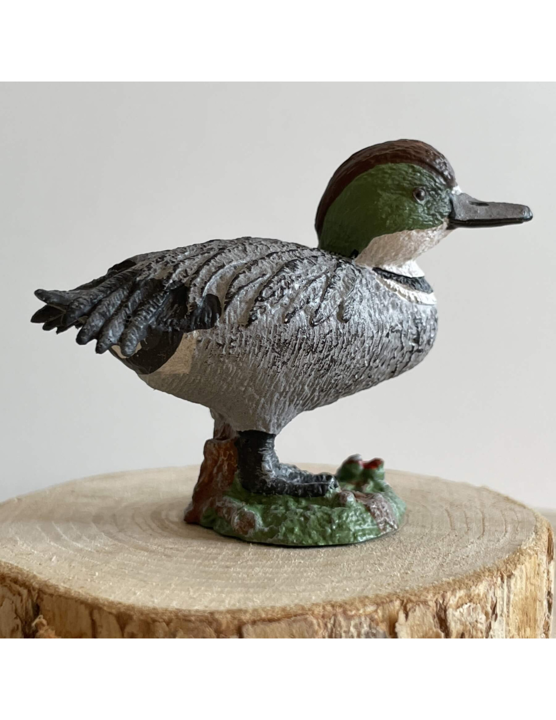 Ancien Jouet Canard En Bois Et Ressort – GOULA Espagne – Plus De 60 Ans