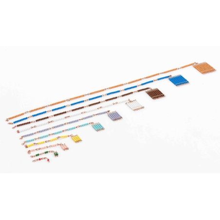 Chaînes et Carrés de Perles Courtes | Matériel Mathématiques Montessori