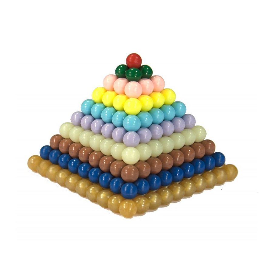 Pyramide de Perles Colorées Montessori | Apprentissage Sensoriel | LesMinis